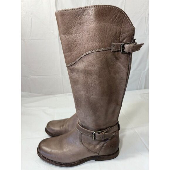 Frye Phillip Light Brown Leather Riding Boot Womens Size 6.5 B - Picture 4 of 12